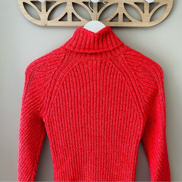 Sundance Ribbed Turtleneck Sweater Red Sz Small - Picture 3 of 7
